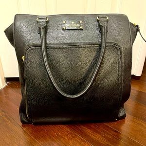 Kate Spade Black Leather Tote Bag in good condition